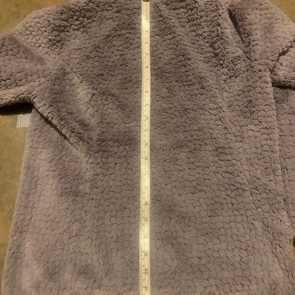 Kids L North Face Grey Fuzzy Jacket - Picture 8 of 8